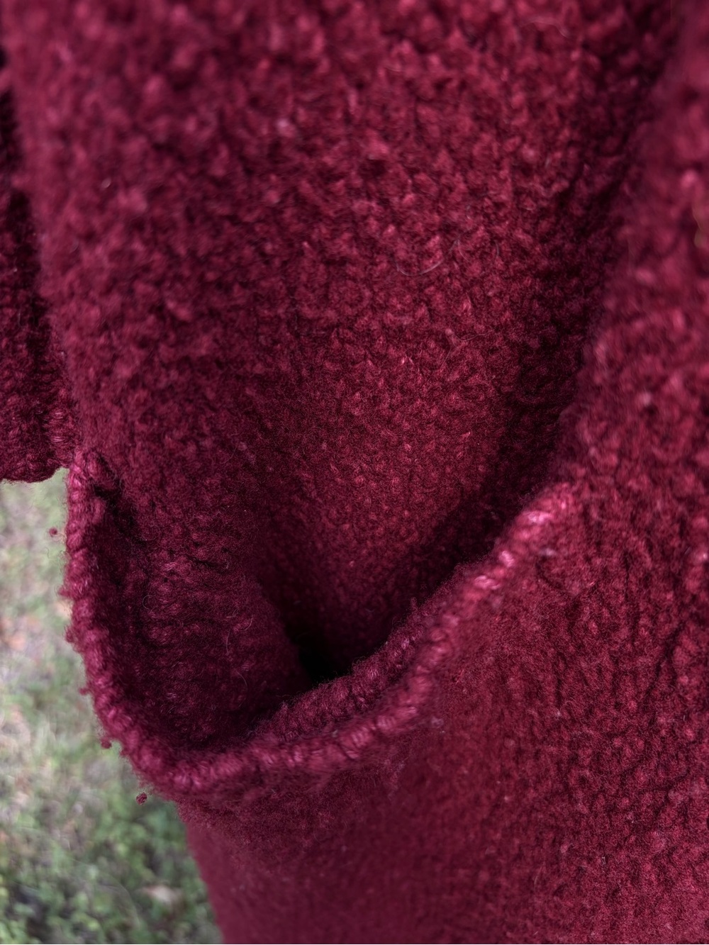 CO Longline Open-Front Cardigan Sweater - Burgundy - Picture 4 of 5